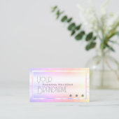 Pastel Colorful met Shimmery Diamonds Rainbow Visitekaartje (Staand voorkant)