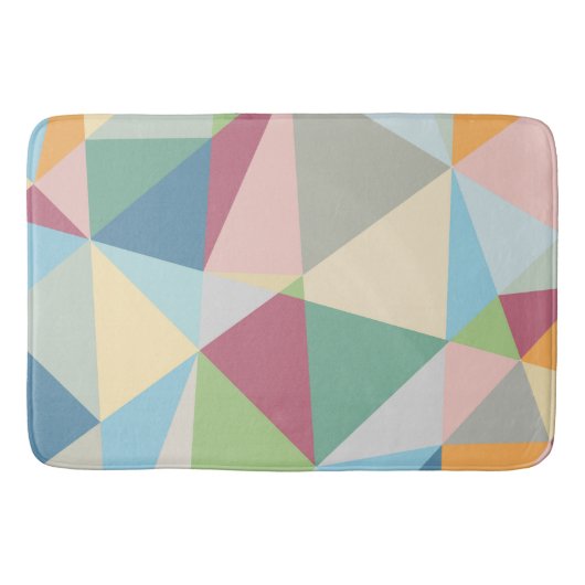Pastel Colorful Moderne Abstract Geometric Pattern Badmat (Voorkant)