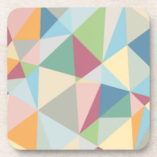 Pastel Colorful Moderne Abstract Geometric Pattern Bier Onderzetter