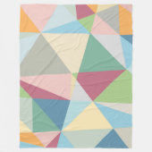 Pastel Colorful Moderne Abstract Geometric Pattern Fleece Deken (Voorkant)