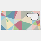 Pastel Colorful Moderne Abstract Geometric Pattern Samsung Galaxy Hoesje (Achterkant horizontaal)