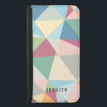 Pastel Colorful Moderne Abstract Geometric Pattern<br><div class="desc">Elegant pastel kleurrijk modern geometrisch patroon met aanpasbaar monogram. Als u om het even welke hulp nodig hebt die om het even welk van mijn design aanpassen,  contacteer de ontwerper ArtOnWear. Vrije tekst formatteren met levende hulp beschikbaar door verzoek.</div>