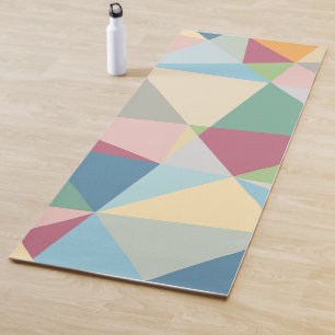 Pastel Colorful Moderne Abstract Geometric Pattern Yogamat