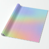 Pastel Colorful Ombre Birthday Party Cadeaupapier (Uitgerold)