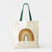 Pastel Colorful Rainbow Gepersonaliseerd Canvas ta Tote Bag (Achterkant)