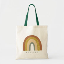 Pastel Colorful Rainbow Gepersonaliseerd Canvas ta