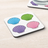 Pastel Colorful Seashell Pack Bier Onderzetter (Linkerzijde)