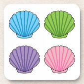 Pastel Colorful Seashell Pack Bier Onderzetter (Voorkant)