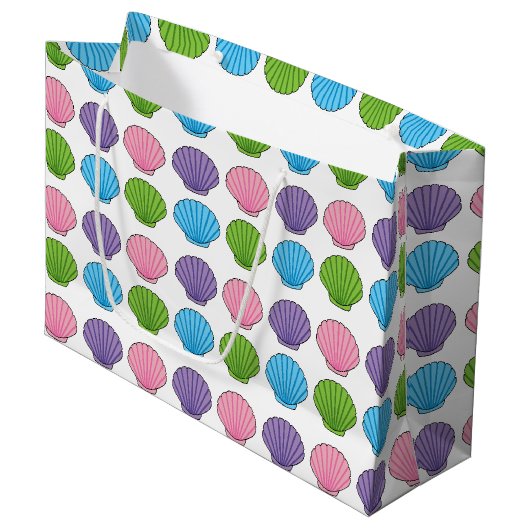 Pastel Colorful Seashell Pack Groot Cadeauzakje (Voorkant Gekanteld)