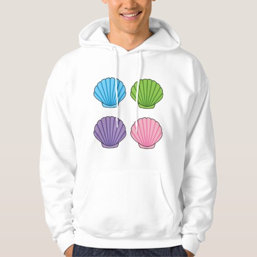 Pastel Colorful Seashell Pack Hoodie (Voorkant)