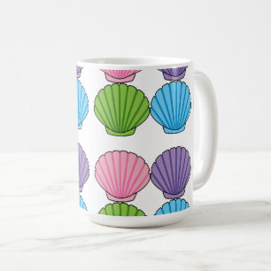Pastel Colorful Seashell Pack Koffiemok