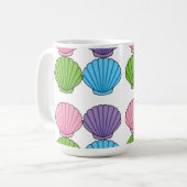Pastel Colorful Seashell Pack Koffiemok (Voorkant links)