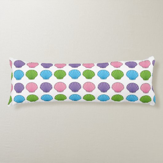 Pastel Colorful Seashell Pack Lichaamskussen (Voorkant)