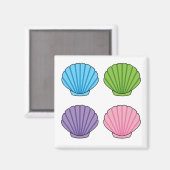 Pastel Colorful Seashell Pack Magneet (Voorkant / Achterkant)