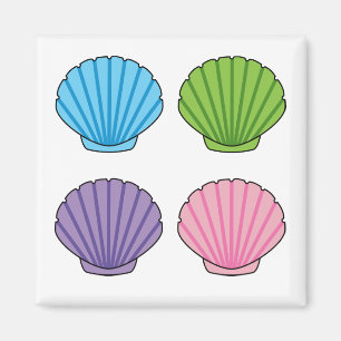 Pastel Colorful Seashell Pack Magneet