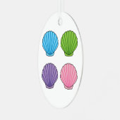 Pastel Colorful Seashell Pack Metalen Ornament (Voorkant links)