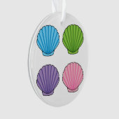 Pastel Colorful Seashell Pack Ornament (voorkant)