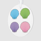 Pastel Colorful Seashell Pack Ornament (voorkant)