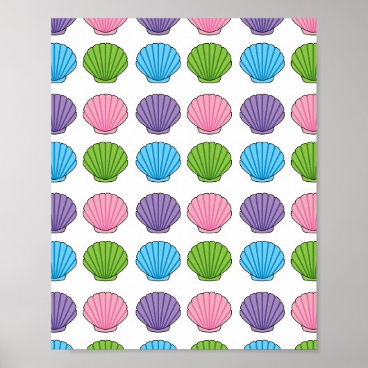 Pastel Colorful Seashell Pack Poster (Voorkant)