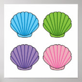Pastel Colorful Seashell Pack Poster (Voorkant)