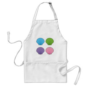 Pastel Colorful Seashell Pack Standaard Schort