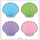 Pastel Colorful Seashell Pack Sticker (Vel)