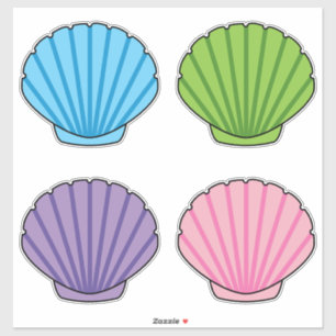Pastel Colorful Seashell Pack Sticker