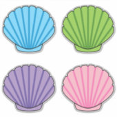 Pastel Colorful Seashell Pack Sticker (Voorkant)