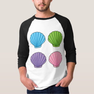 Pastel Colorful Seashell Pack T-shirt