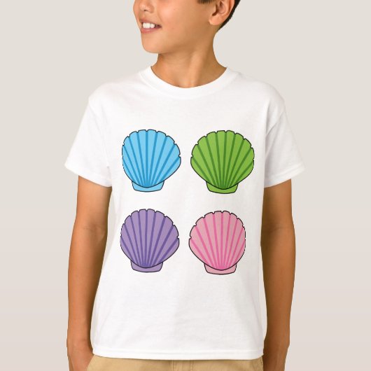 Pastel Colorful Seashell Pack T-shirt (Voorkant)