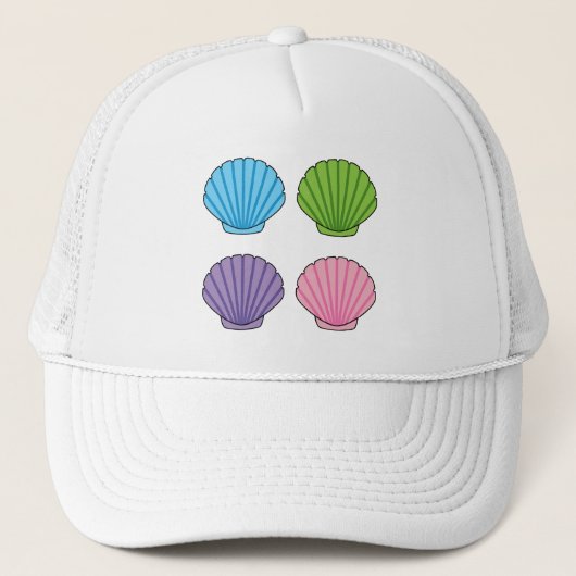 Pastel Colorful Seashell Pack Trucker Pet (Voorkant)