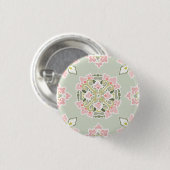 Pastel Colorful Tracery Ornament Button (Voorkant /achterkant)