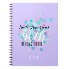 Pastel Colors 90th Birthday Party Guest Book 2 Notitieboek