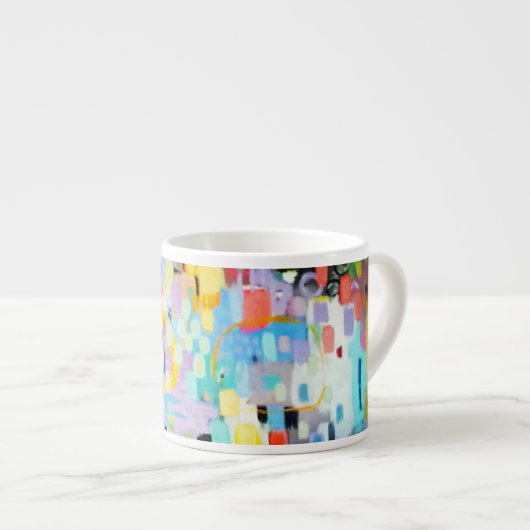 Pastel Colors Abstract Design Espresso Mok (Voorkant rechts)