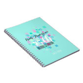 Pastel Colors Aqua 75th Birthday Party Guest Book Notitieboek (Rechterzijde)
