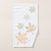 Pastel Colors Autumn Maple Pattern Green Sinaasapp Bad Handdoek (Handdoek)