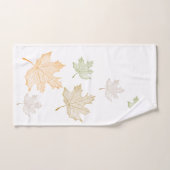 Pastel Colors Autumn Maple Pattern Green Sinaasapp Bad Handdoek (Handdoek)