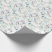 Pastel Colors Botanische Waterverven Patroon Cadeaupapier (Hoek)