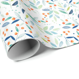 Pastel Colors Botanische Waterverven Patroon Cadeaupapier