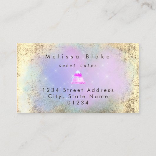 pastel colors cake logo visitekaartje (Achterkant)