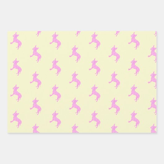 Pastel colors Chihuahua Wrapping Paper  gift wrap  (Voorkant 2)