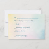 Pastel Colors Dreamweaver Weddenschap Menu RSVP (Achterkant)