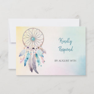 Pastel Colors Dreamweaver Weddenschap Menu RSVP