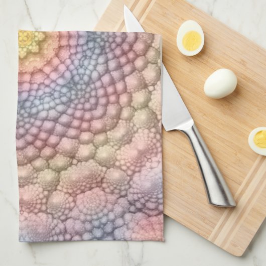 Pastel Colors  Fractal Kaleidoscope Theedoek (Quarter Fold)