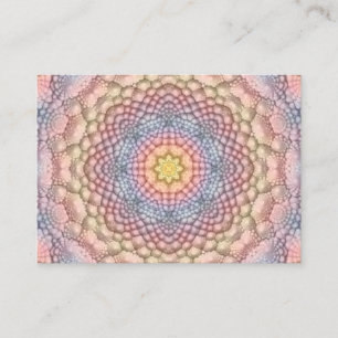 Pastel Colors Fractal Kaleidoscope Visitekaartje