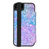 Pastel Colors Glitter Patroon Incipio iPhone Portemonnee Hoesje (Agenda Achterkant)