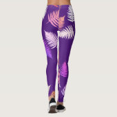 Pastel Colors Happy Fern laat Leggings achter (Achterkant)