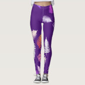 Pastel Colors Happy Fern laat Leggings achter (Voorkant)