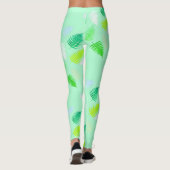 Pastel Colors Happy Fern laat Leggings achter (Achterkant)
