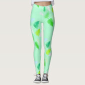 Pastel Colors Happy Fern laat Leggings achter (Voorkant)
